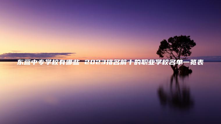 東營(yíng)中專(zhuān)學(xué)校有哪些 2023排名前十的職業(yè)學(xué)校名單一覽表