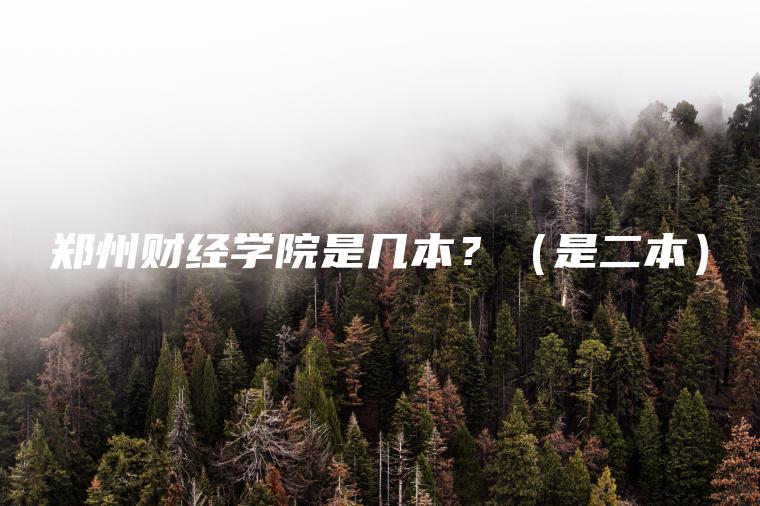 鄭州財經(jīng)學(xué)院是幾本？（是二本）