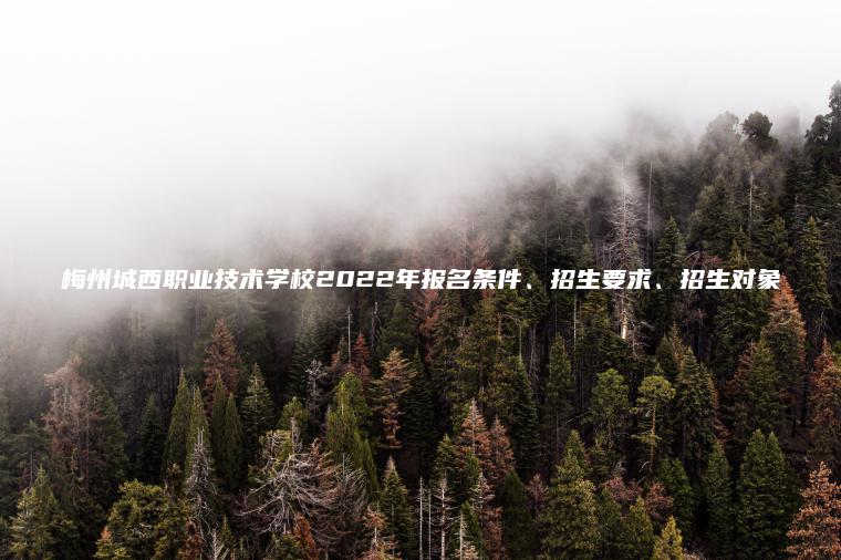 梅州城西職業(yè)技術(shù)學(xué)校2022年報名條件、招生要求、招生對象