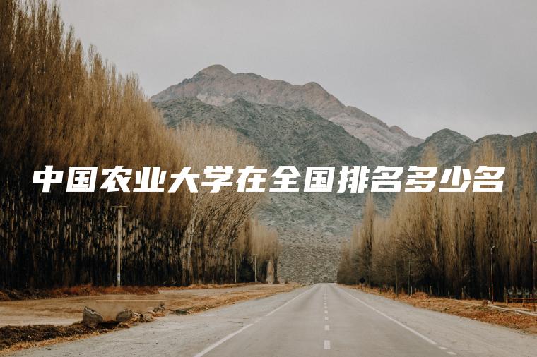 中國農業(yè)大學(xué)在全國排名多少名