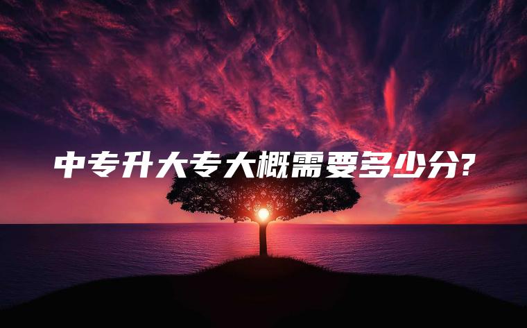 中專(zhuān)升大專(zhuān)大概需要多少分?