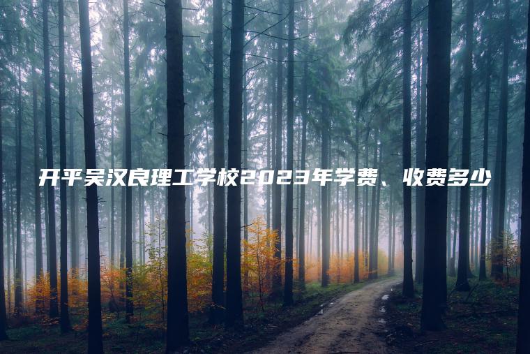 開(kāi)平吳漢良理工學(xué)校2023年學(xué)費、收費多少