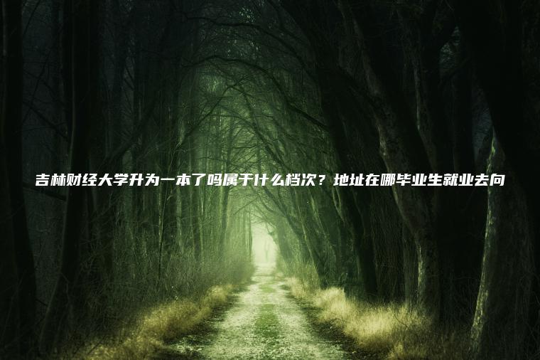 吉林財經(jīng)大學(xué)升為一本了嗎屬于什么檔次？地址在哪畢業(yè)生就業(yè)去向