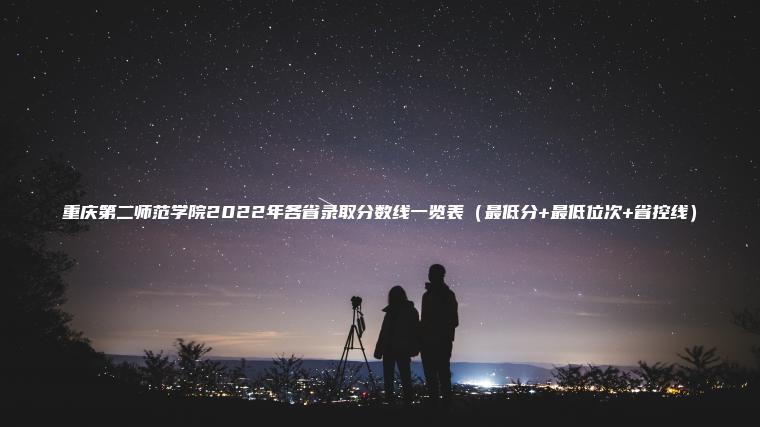 重慶第二師范學(xué)院2022年各省錄取分數線(xiàn)一覽表（最低分+最低位次+省控線(xiàn)）