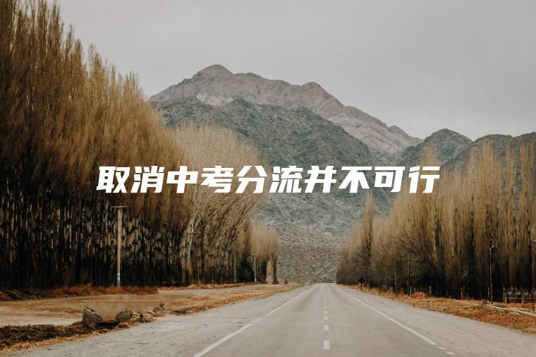 取消中考分流并不可行