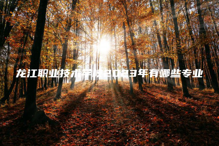 龍江職業(yè)技術(shù)學(xué)校2023年有哪些專(zhuān)業(yè)