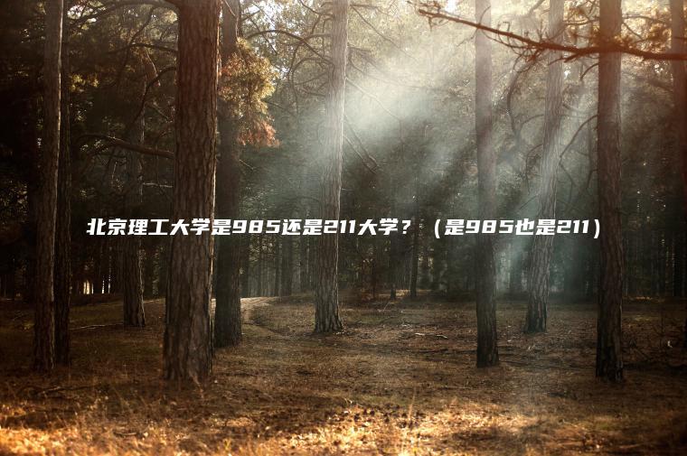 北京理工大學(xué)是985還是211大學(xué)？（是985也是211）