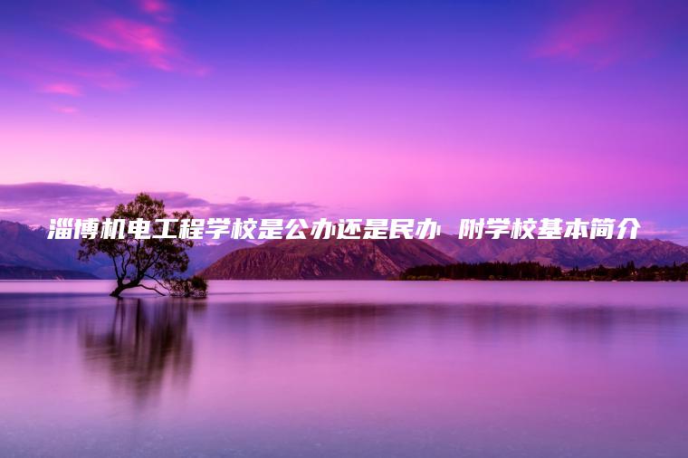 淄博機電工程學(xué)校是公辦還是民辦 附學(xué)?；竞?jiǎn)介