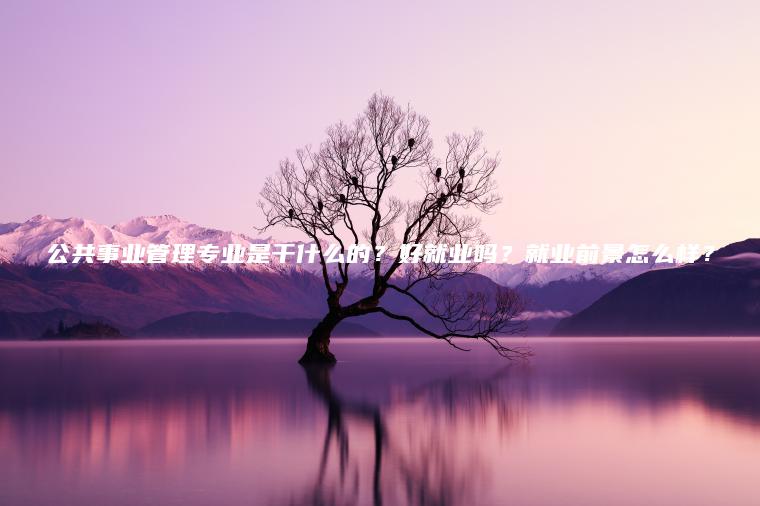 公共事業(yè)管理專(zhuān)業(yè)是干什么的？好就業(yè)嗎？就業(yè)前景怎么樣？
