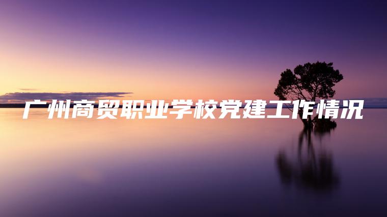 廣州商貿職業(yè)學(xué)校黨建工作情況