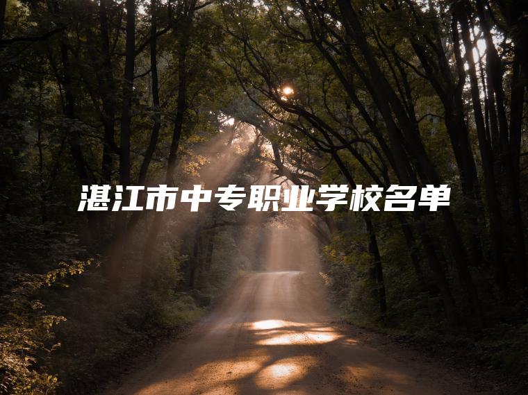 湛江市中專(zhuān)職業(yè)學(xué)校名單