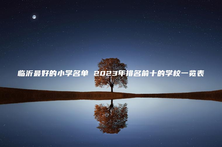 臨沂最好的小學(xué)名單 2023年排名前十的學(xué)校一覽表