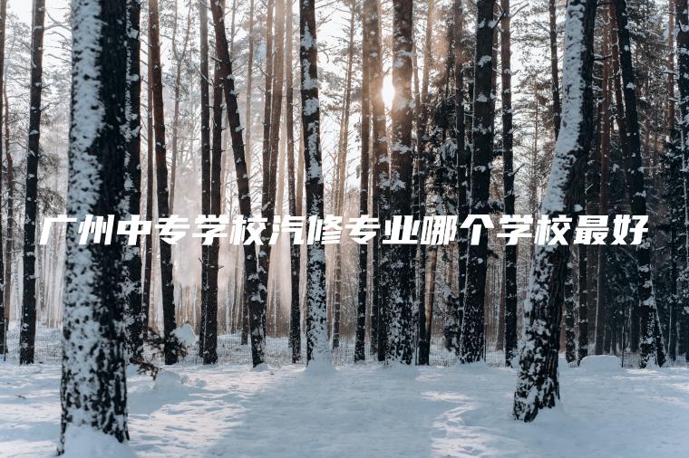 廣州中專(zhuān)學(xué)校汽修專(zhuān)業(yè)哪個(gè)學(xué)校最好