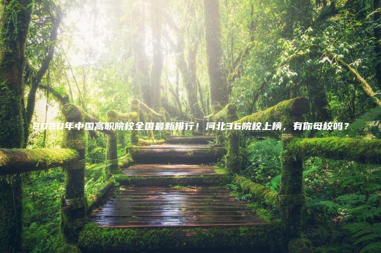 2020年中國高職院校全國最新排行！河北36院校上榜，有你母校嗎？