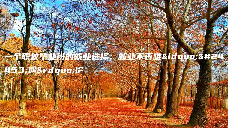 一個(gè)職校畢業(yè)班的就業(yè)選擇：就業(yè)不再唯“待遇”論