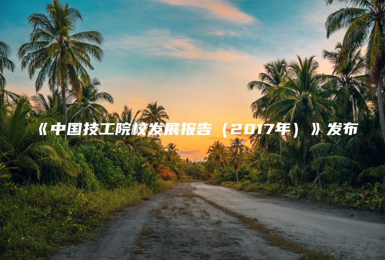 《中國技工院校發(fā)展報告（2017年）》發(fā)布