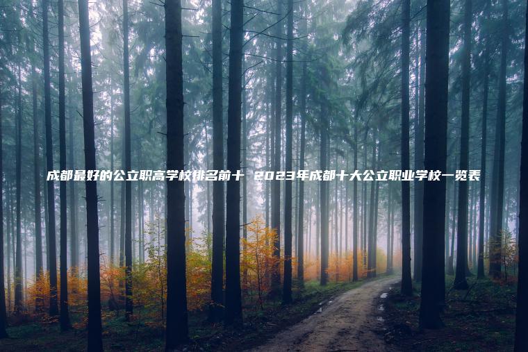 成都最好的公立職高學(xué)校排名前十 2023年成都十大公立職業(yè)學(xué)校一覽表
