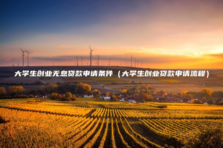 大學(xué)生創(chuàng  )業(yè)無(wú)息貸款申請條件（大學(xué)生創(chuàng  )業(yè)貸款申請流程）