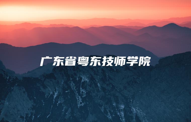 廣東省粵東技師學(xué)院
