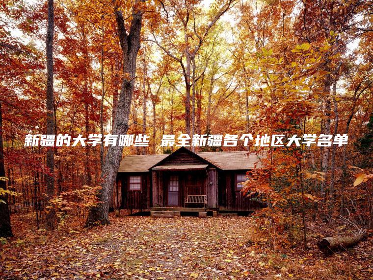 新疆的大學(xué)有哪些 最全新疆各個(gè)地區大學(xué)名單