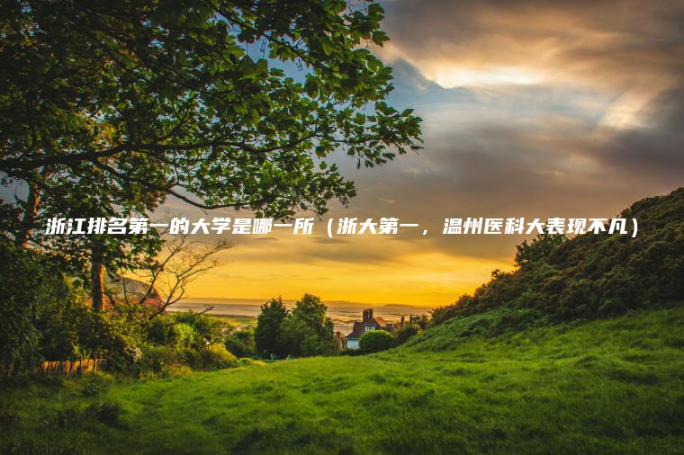 浙江排名第一的大學(xué)是哪一所（浙大第一，溫州醫科大表現不凡）