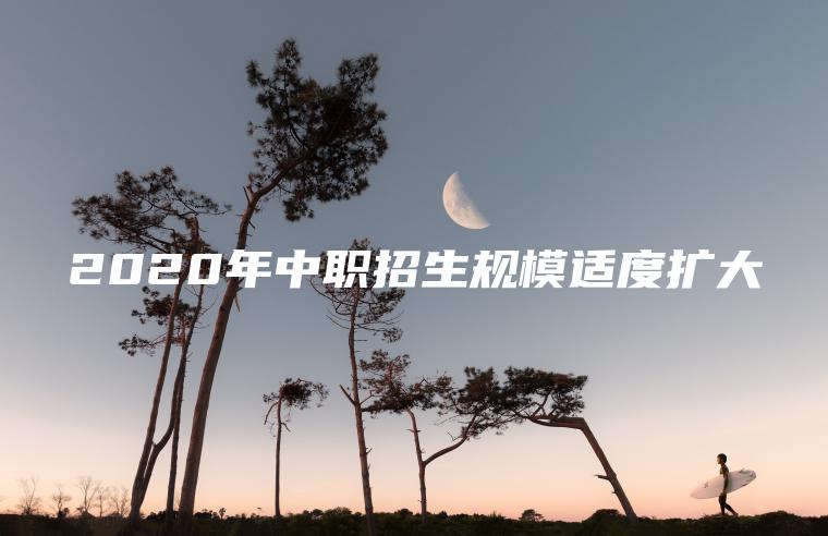 2020年中職招生規模適度擴大