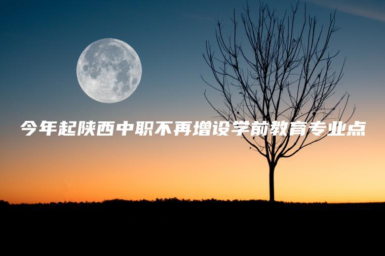 今年起陜西中職不再增設學(xué)前教育專(zhuān)業(yè)點(diǎn)