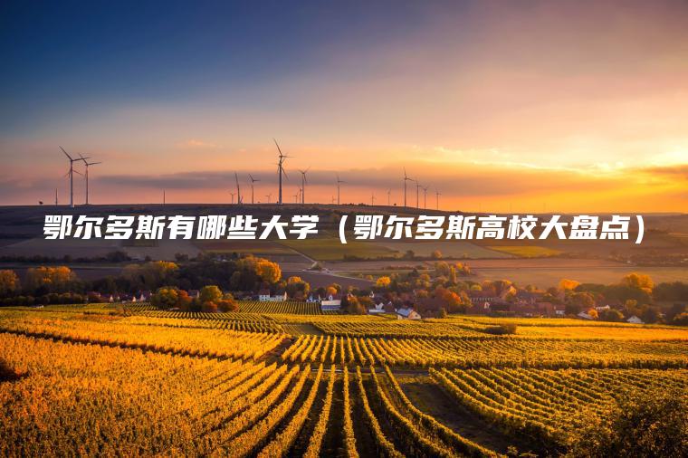 鄂爾多斯有哪些大學(xué)（鄂爾多斯高校大盤(pán)點(diǎn)）