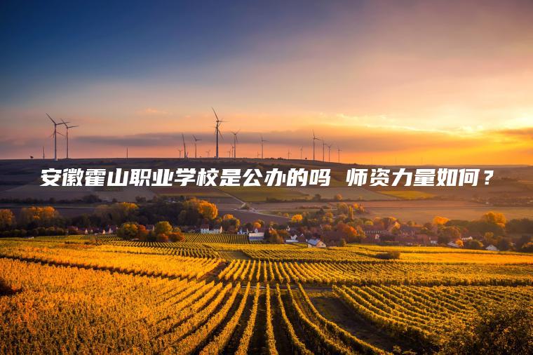 安徽霍山職業(yè)學(xué)校是公辦的嗎 師資力量如何？