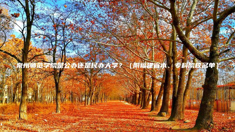 泉州師范學(xué)院是公辦還是民辦大學(xué)？（附福建省本、專(zhuān)科院校名單）