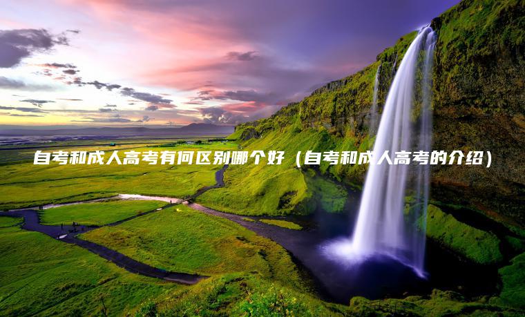 自考和成人高考有何區別哪個(gè)好（自考和成人高考的介紹）