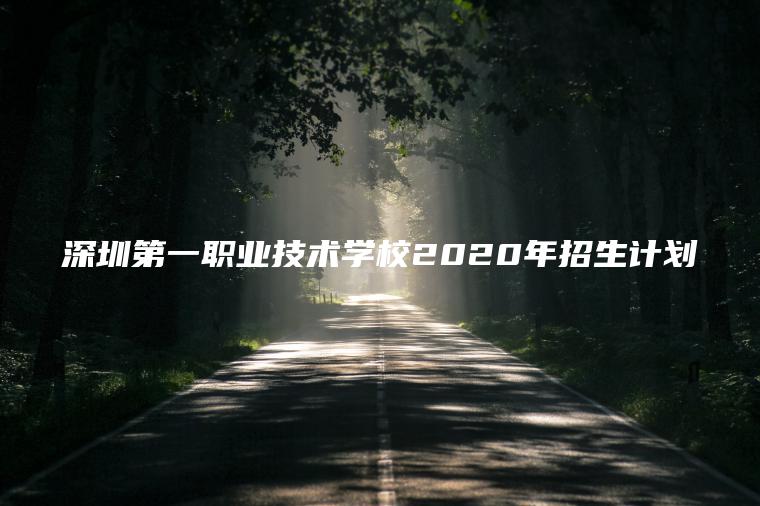 深圳第一職業(yè)技術(shù)學(xué)校2020年招生計劃