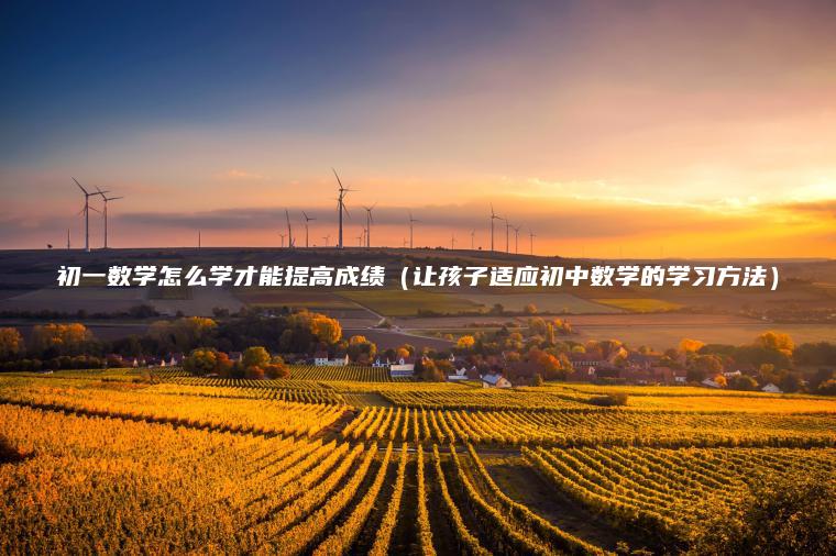 初一數學(xué)怎么學(xué)才能提高成績(jì)（讓孩子適應初中數學(xué)的學(xué)習方法）