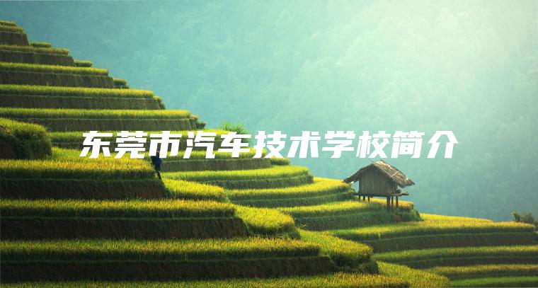 東莞市汽車(chē)技術(shù)學(xué)校簡(jiǎn)介