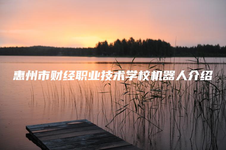 惠州市財經(jīng)職業(yè)技術(shù)學(xué)校機器人介紹
