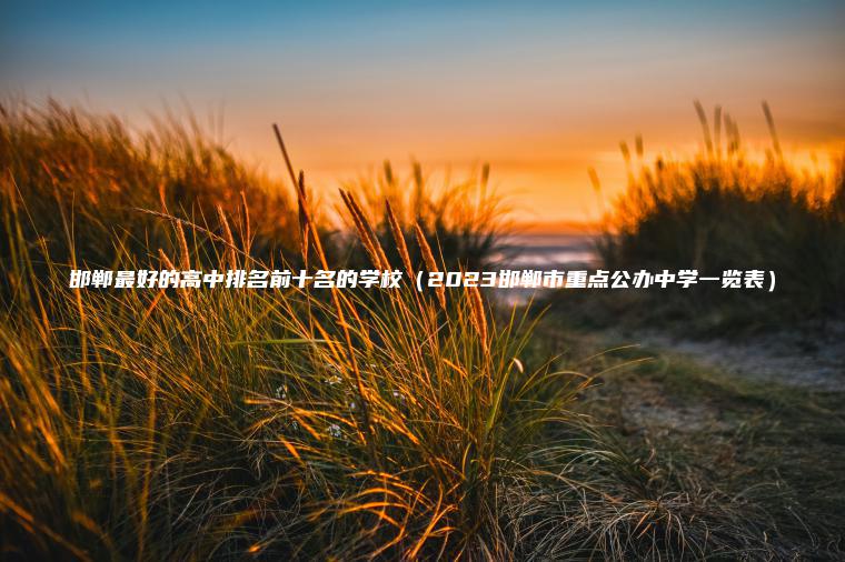 邯鄲最好的高中排名前十名的學(xué)校（2023邯鄲市重點(diǎn)公辦中學(xué)一覽表）