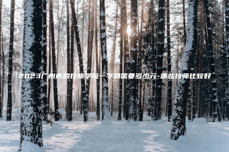 2023廣州市的技師學(xué)院一學(xué)期需要多少元-哪些技師比較好