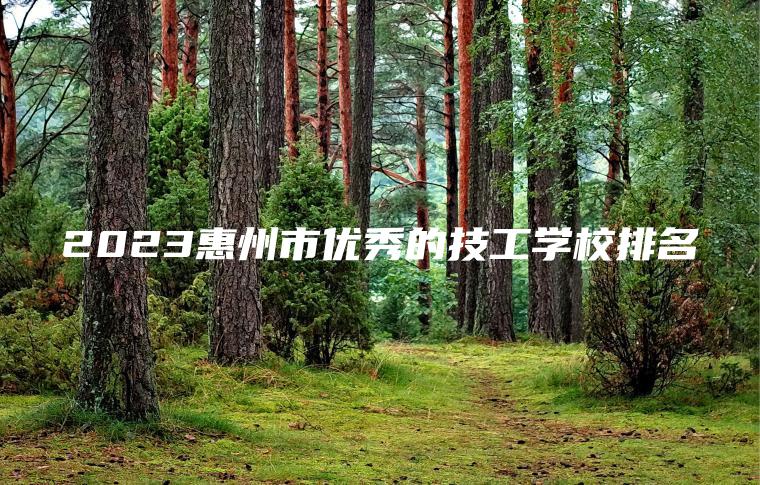2023惠州市優(yōu)秀的技工學(xué)校排名