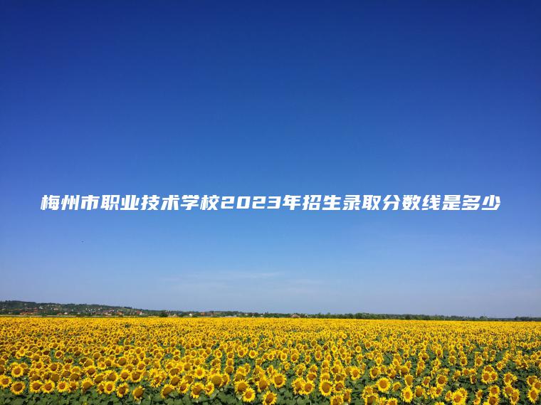 梅州市職業(yè)技術(shù)學(xué)校2023年招生錄取分數線(xiàn)是多少