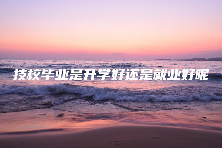 技校畢業(yè)是升學(xué)好還是就業(yè)好呢