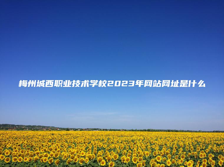 梅州城西職業(yè)技術(shù)學(xué)校2023年網(wǎng)站網(wǎng)址是什么