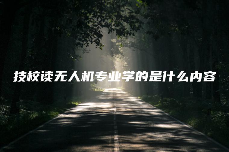 技校讀無(wú)人機專(zhuān)業(yè)學(xué)的是什么內容