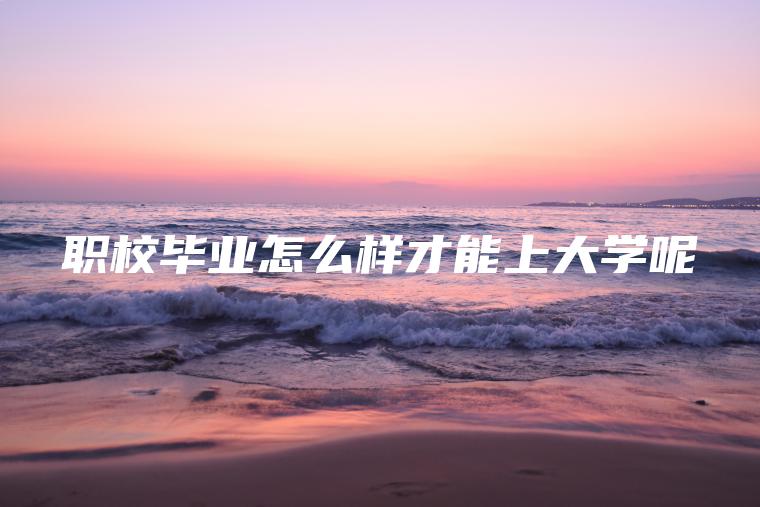 職校畢業(yè)怎么樣才能上大學(xué)呢