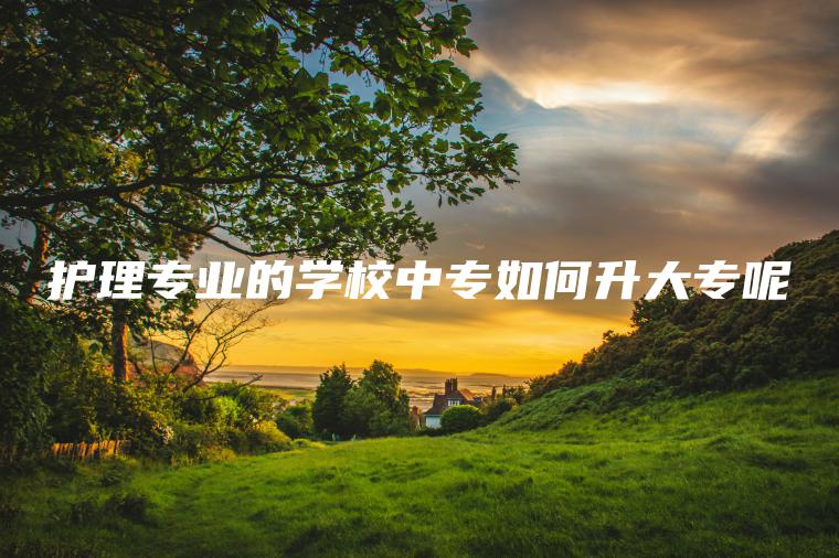 護理專(zhuān)業(yè)的學(xué)校中專(zhuān)如何升大專(zhuān)呢