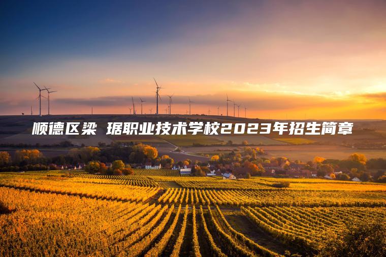順德區梁銶琚職業(yè)技術(shù)學(xué)校2023年招生簡(jiǎn)章