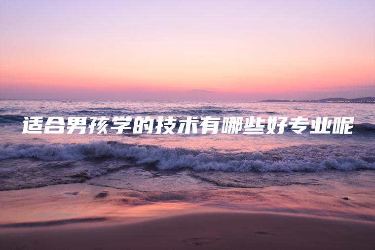 適合男孩學(xué)的技術(shù)有哪些好專(zhuān)業(yè)呢