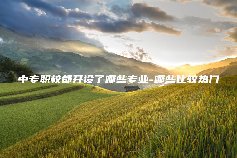 中專(zhuān)職校都開(kāi)設了哪些專(zhuān)業(yè)-哪些比較熱門(mén)